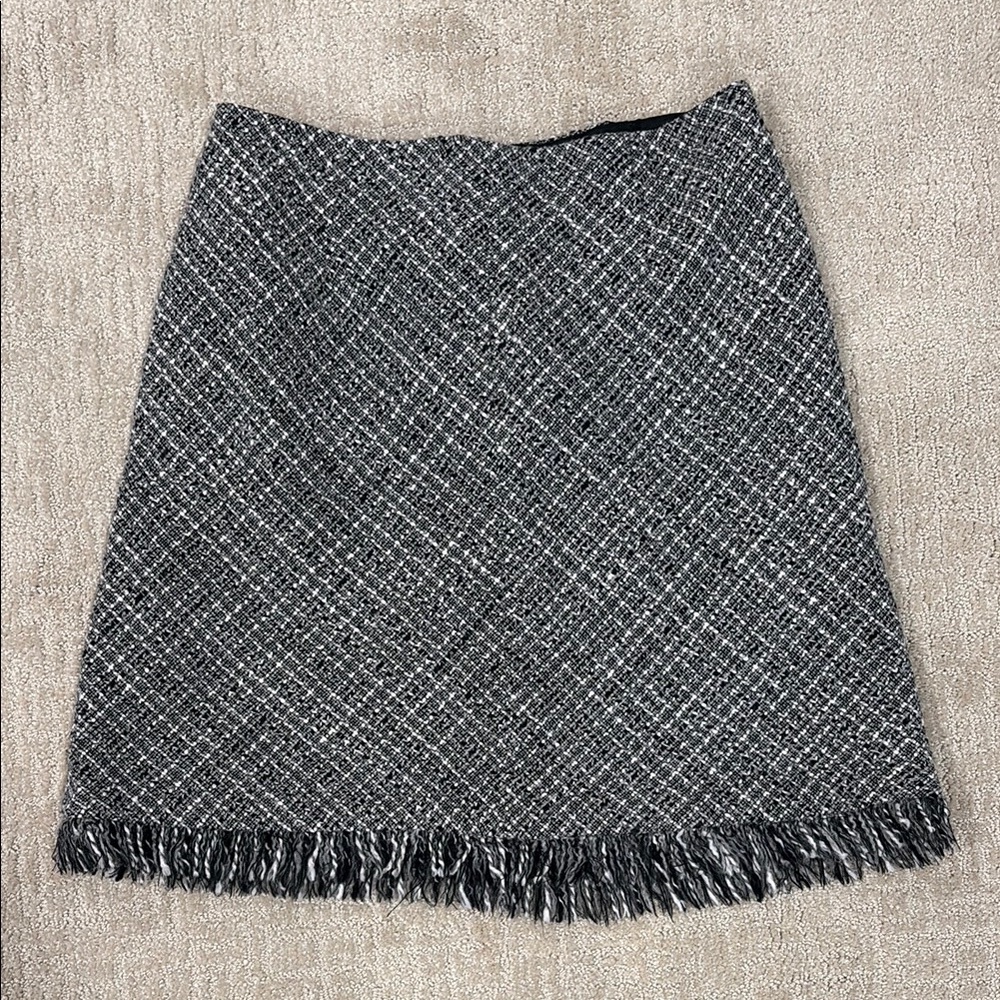 Apostrophe Black and White Pencil Skirt Knee-Length Work